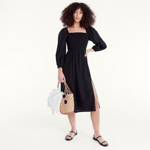 J. Crew Linen Daydream Midi Dress
